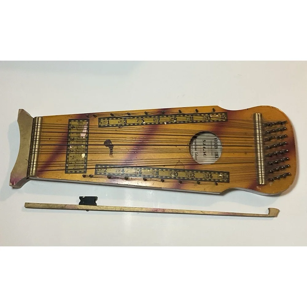 Genuine 1937‎ Marx Violin Uke w/ Bow Vintage Music Instrument